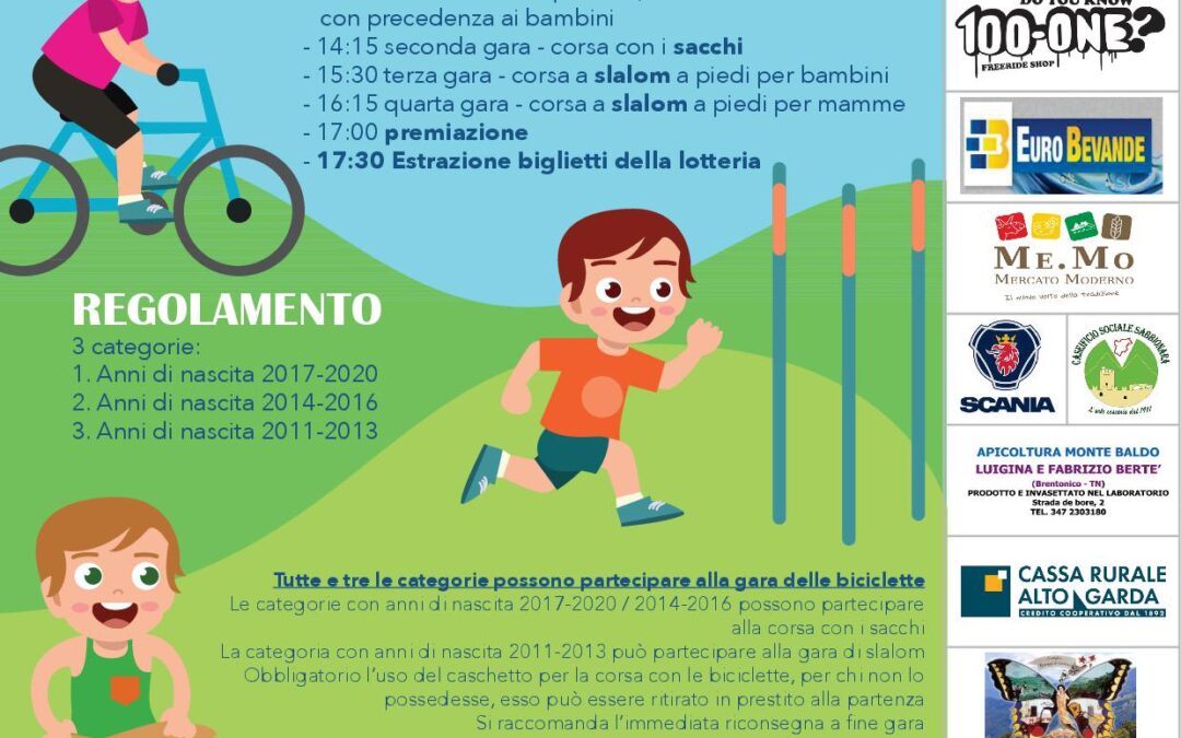 Festa dei bambini, 19 agosto a S. Giacomo